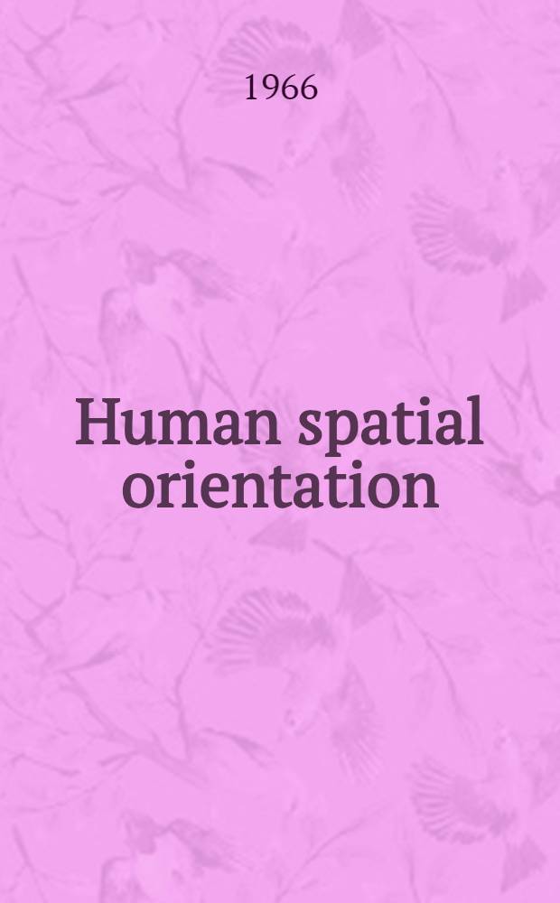 Human spatial orientation