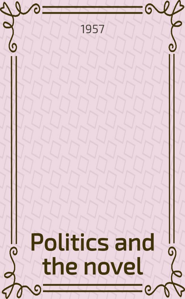 Politics and the novel