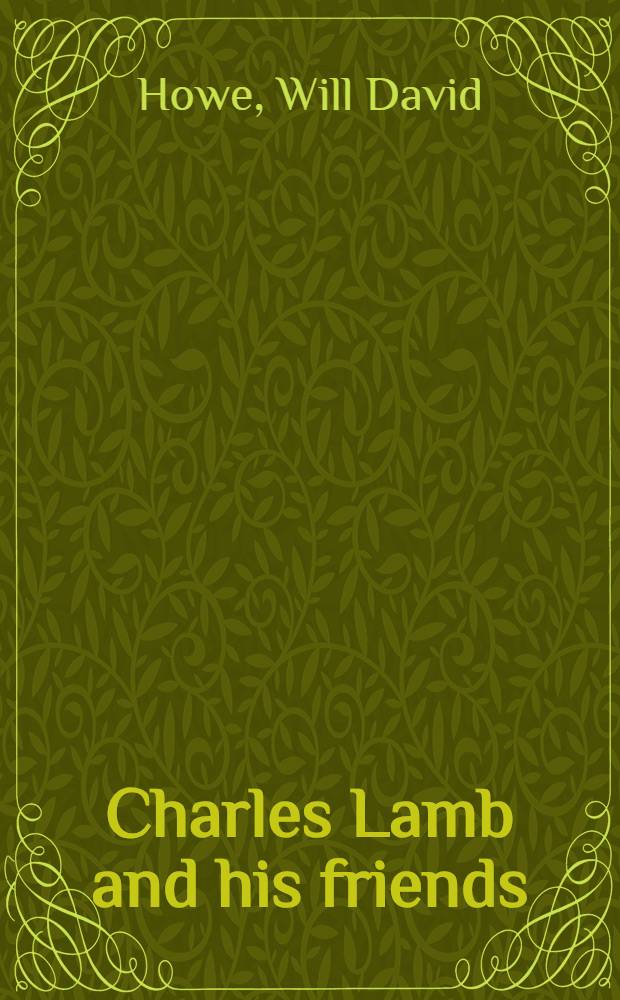 Charles Lamb and his friends