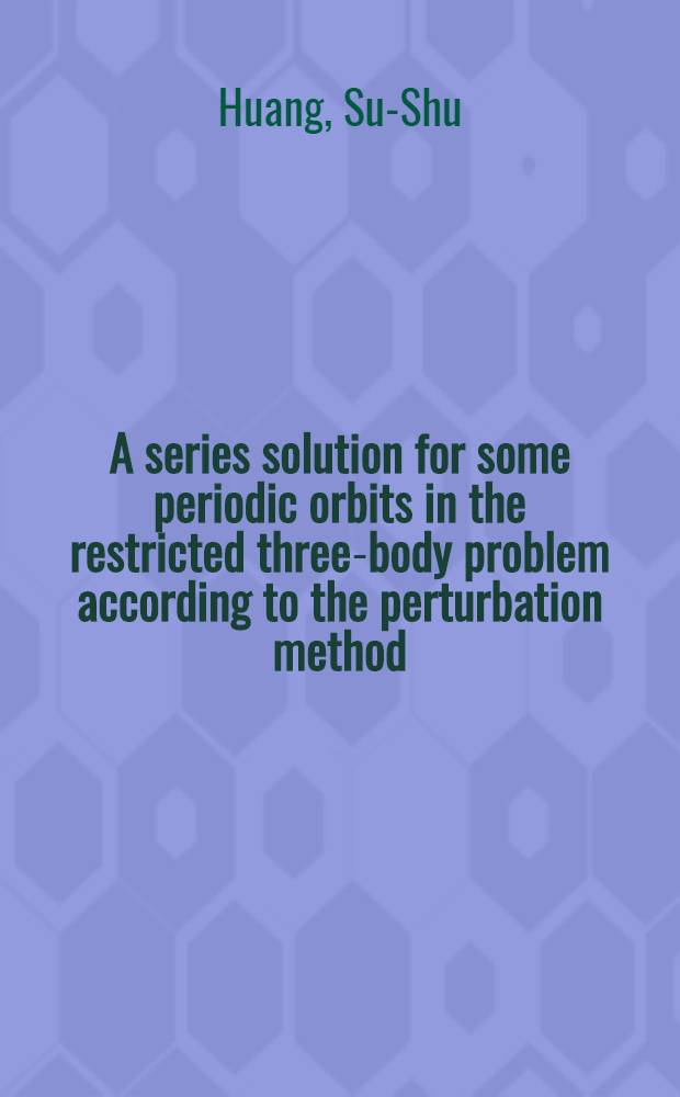 A series solution for some periodic orbits in the restricted three-body problem according to the perturbation method