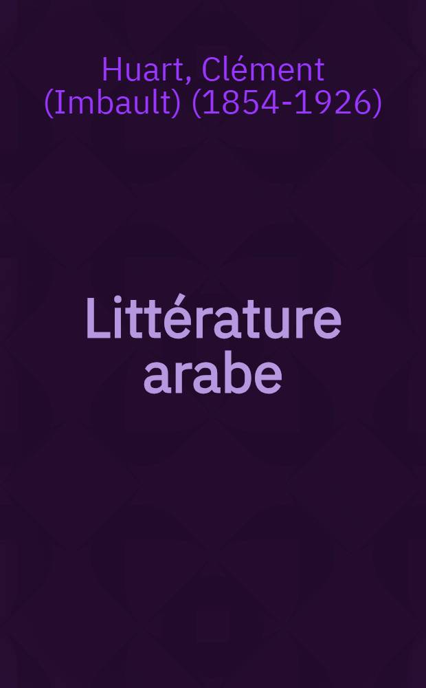 Littérature arabe