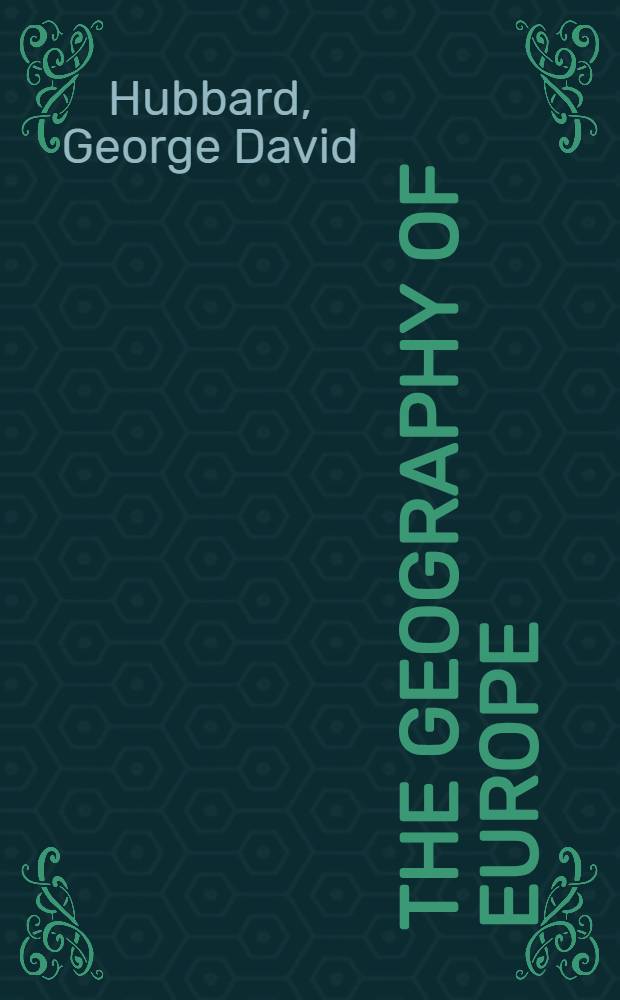 The geography of Europe