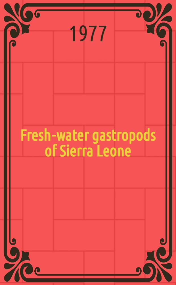 Fresh-water gastropods of Sierra Leone