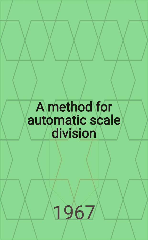 A method for automatic scale division