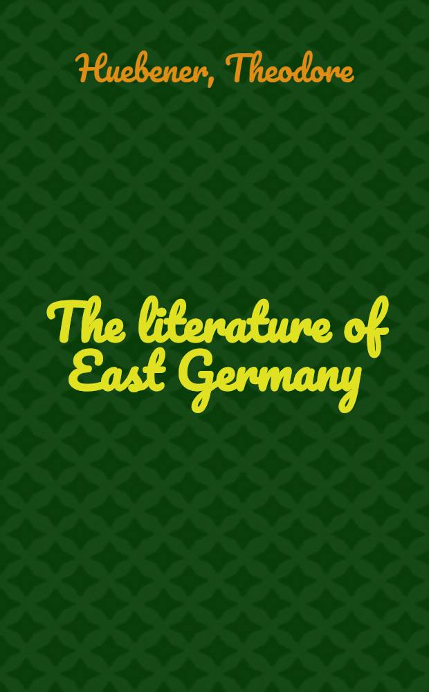 The literature of East Germany