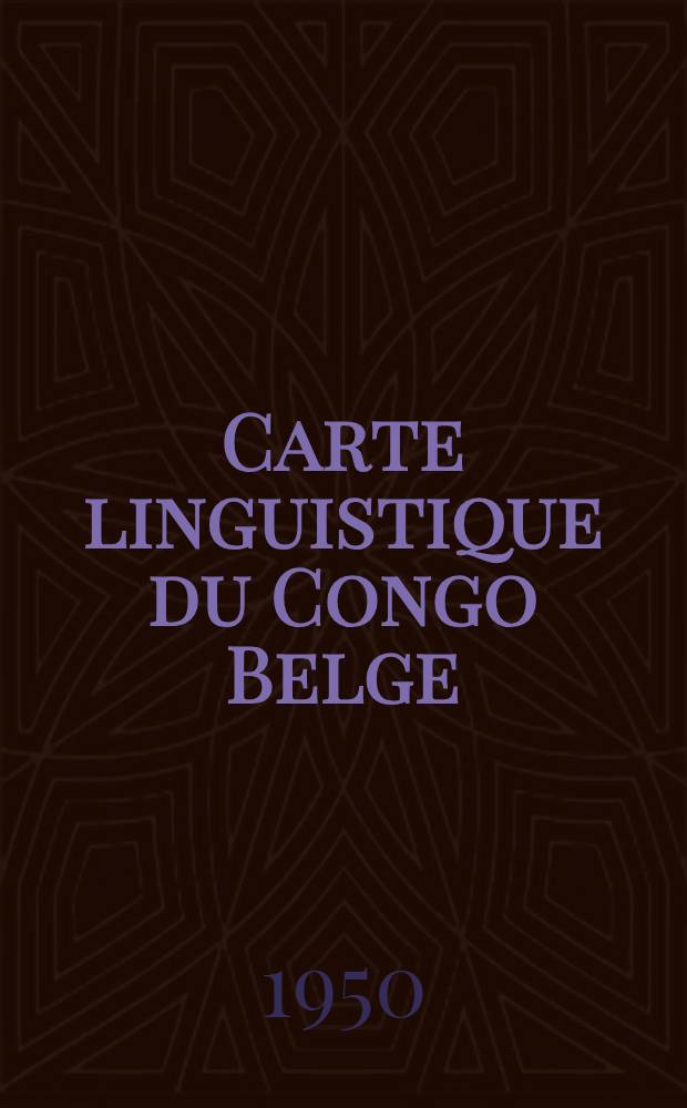 Carte linguistique du Congo Belge