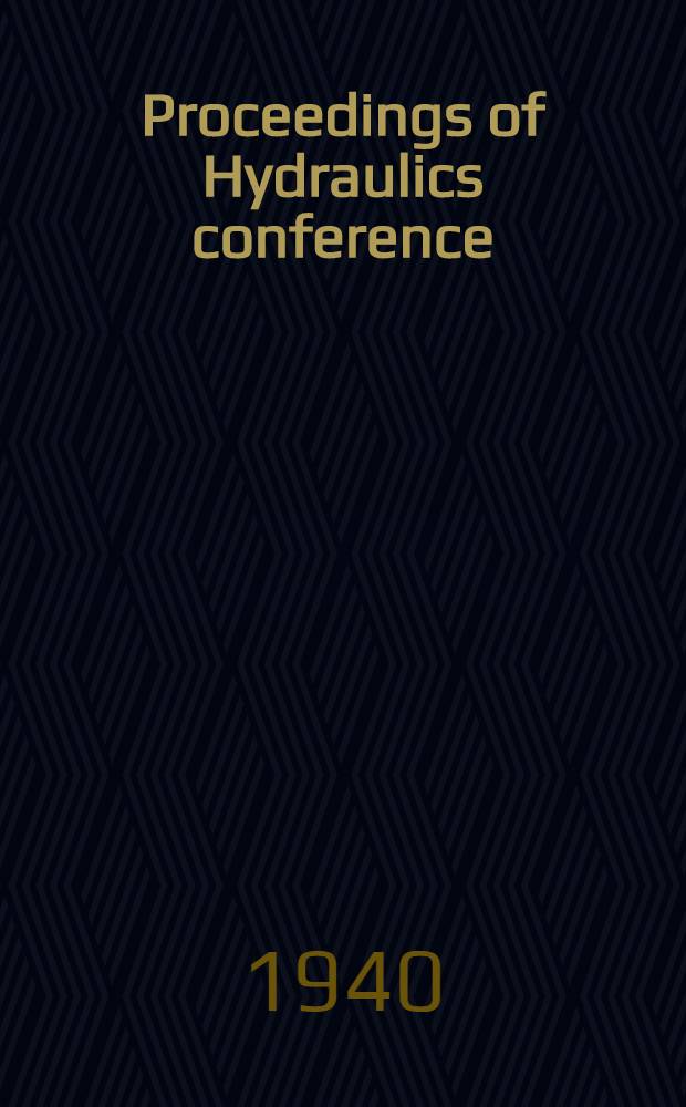 Proceedings of Hydraulics conference