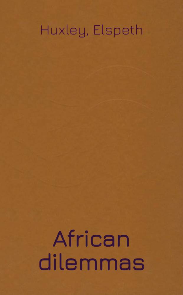 African dilemmas