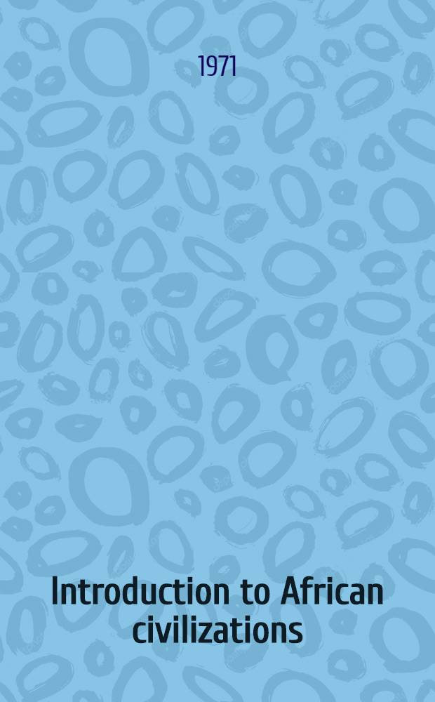 Introduction to African civilizations