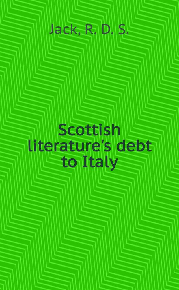 Scottish literature's debt to Italy