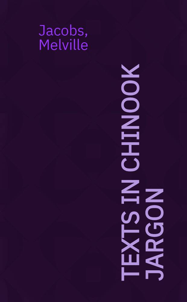 Texts in Chinook jargon