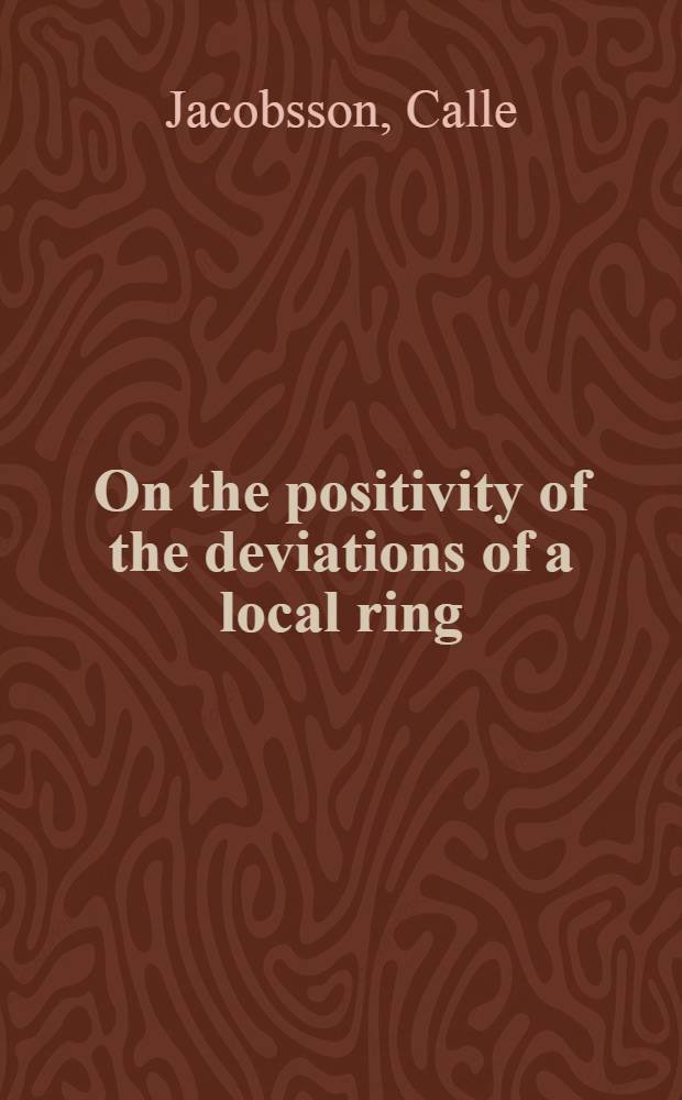 On the positivity of the deviations of a local ring