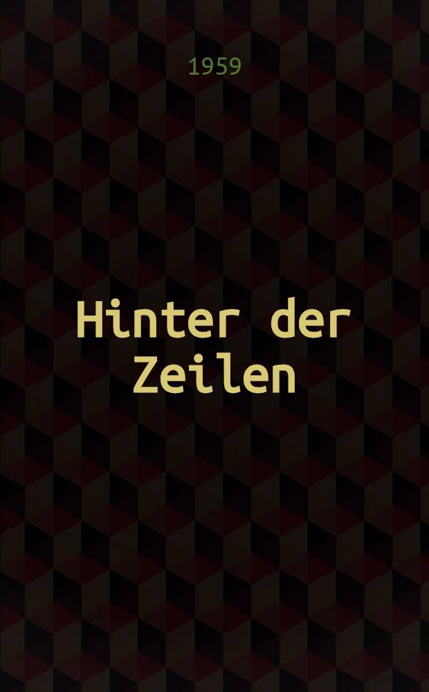 Hinter der Zeilen