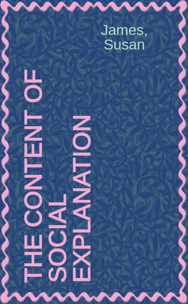 The content of social explanation