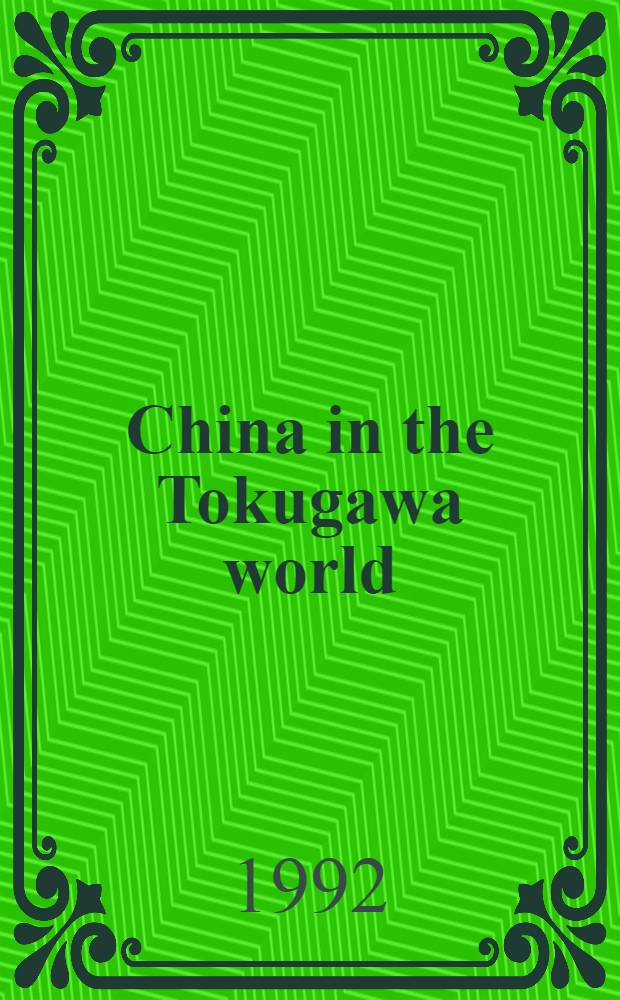 China in the Tokugawa world
