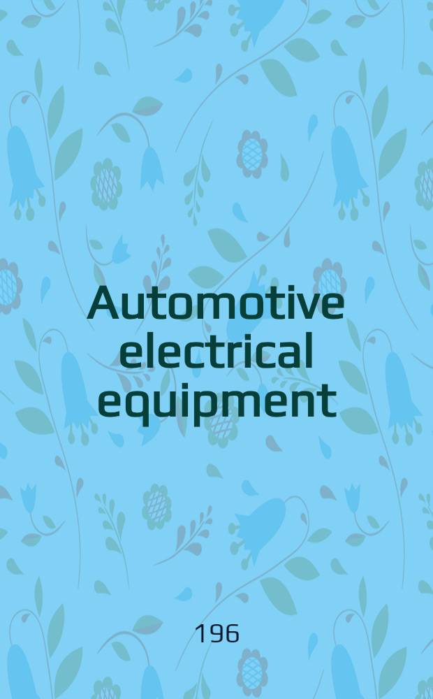 Automotive electrical equipment