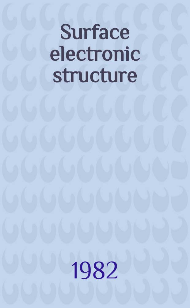 Surface electronic structure