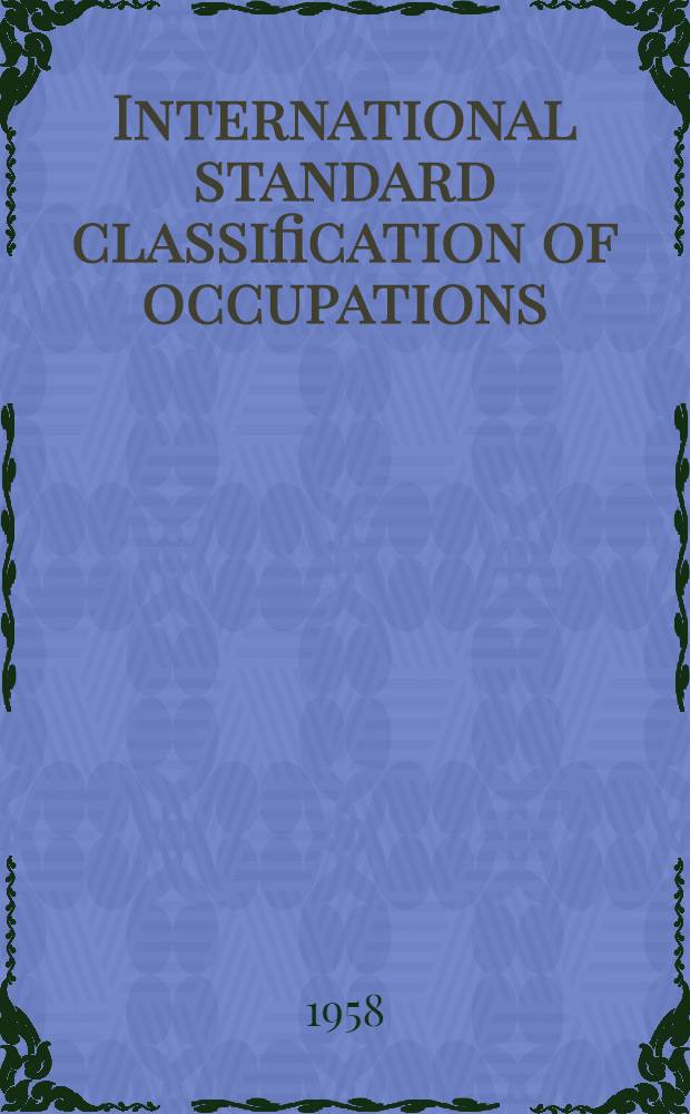 International standard classification of occupations