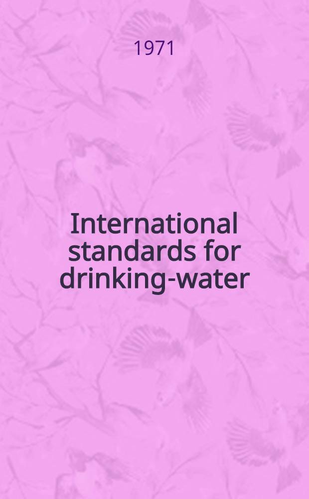 International standards for drinking-water