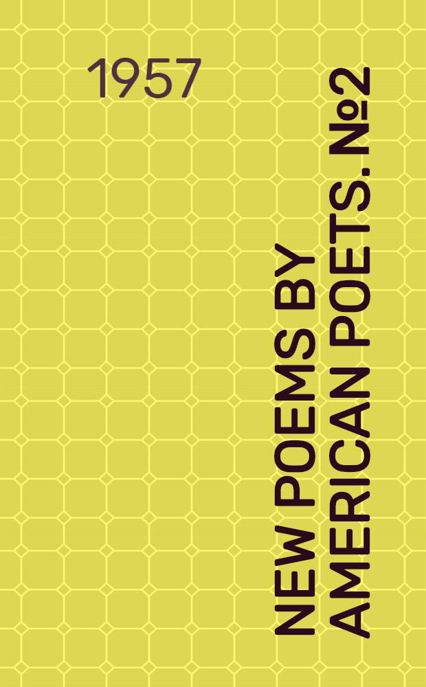 New poems by American poets. № 2