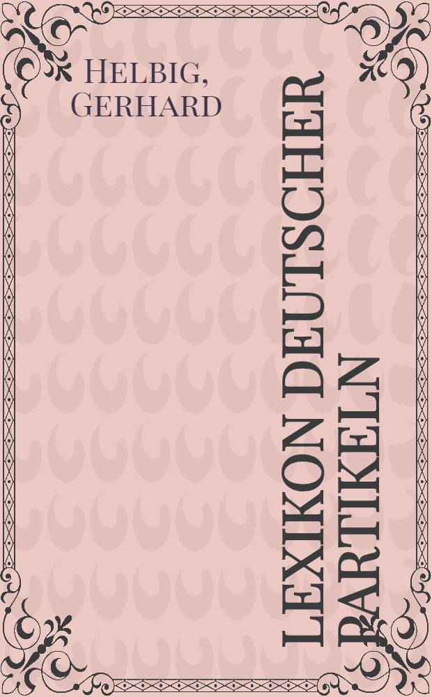Lexikon deutscher Partikeln