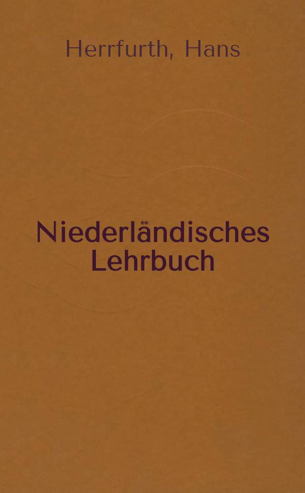 Niederl&auml;ndisches Lehrbuch