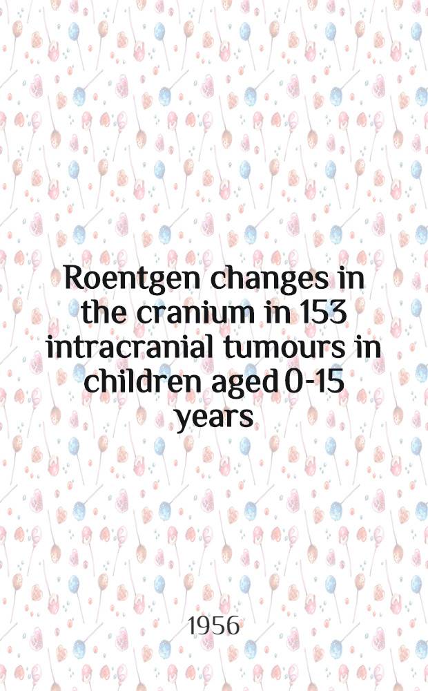 Roentgen changes in the cranium in 153 intracranial tumours in children aged 0-15 years