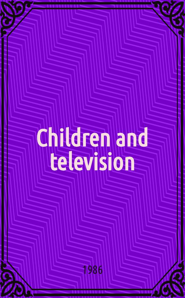 Children and television : A semiotic approach