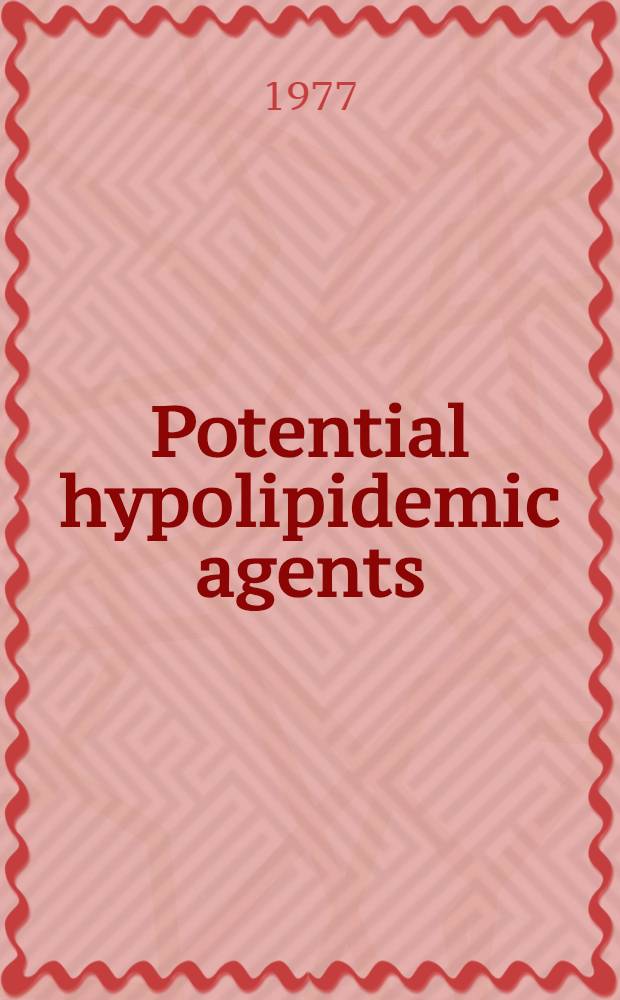 Potential hypolipidemic agents : Chemistry, structure-activity relationships a. bioavailability of aryloxyalkanoic acids a. related compounds : Diss.