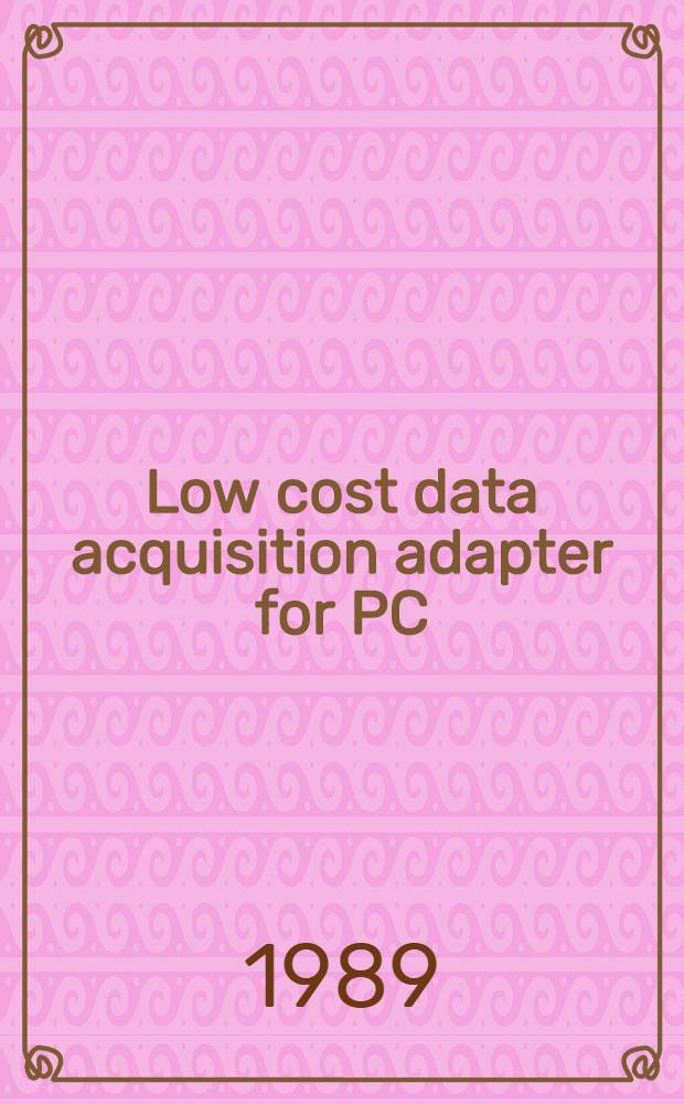 Low cost data acquisition adapter for PC