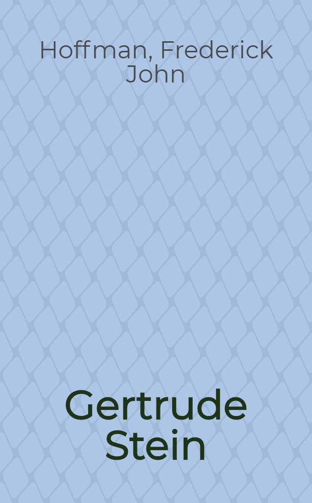 Gertrude Stein