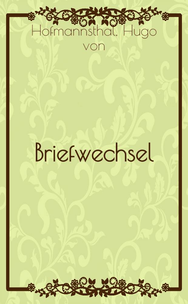 Briefwechsel