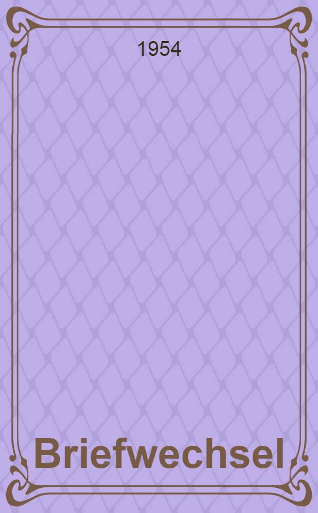 Briefwechsel