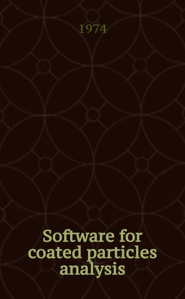 Software for coated particles analysis : Arbeitsbericht