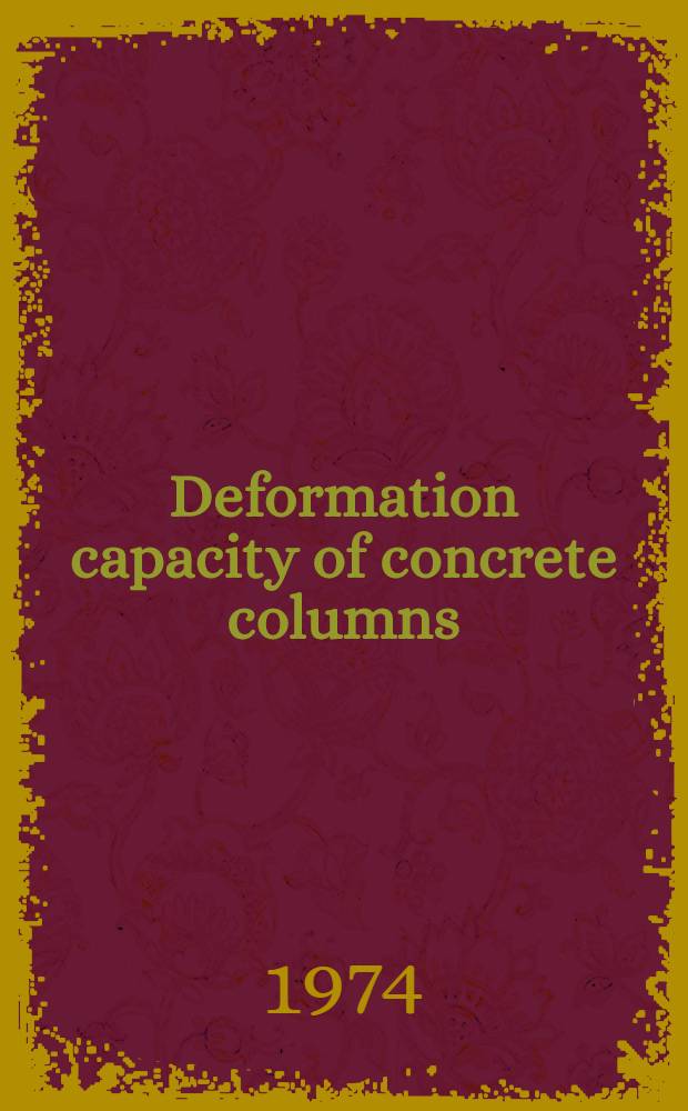 Deformation capacity of concrete columns