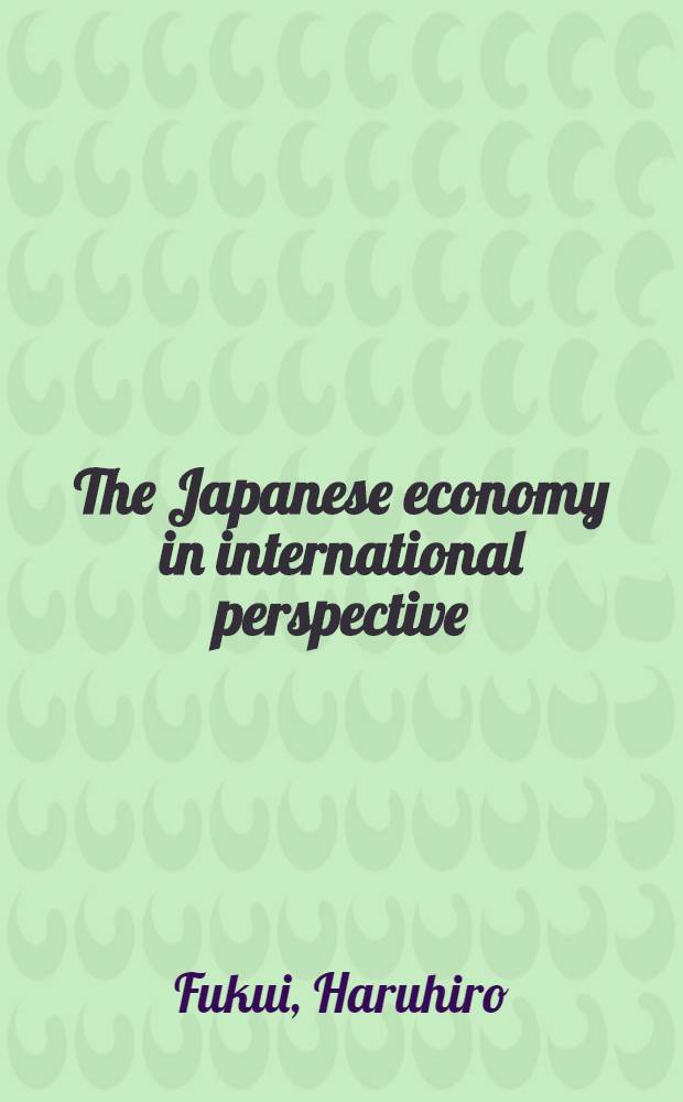 The Japanese economy in international perspective