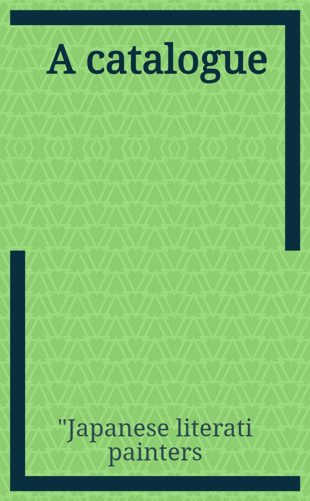 [A catalogue