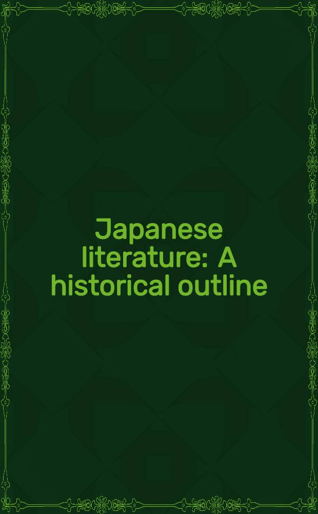 Japanese literature : A historical outline