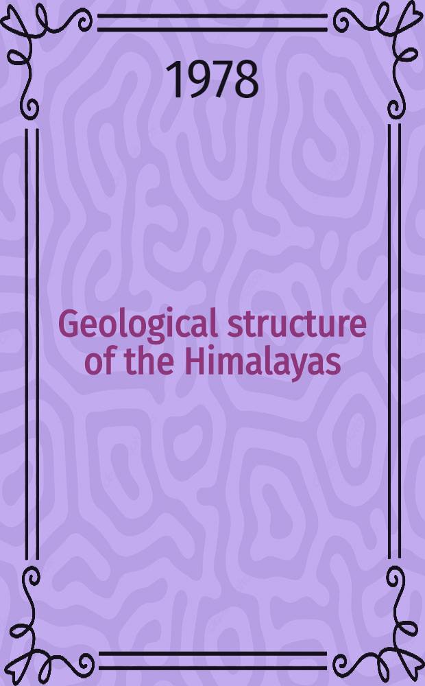Geological structure of the Himalayas