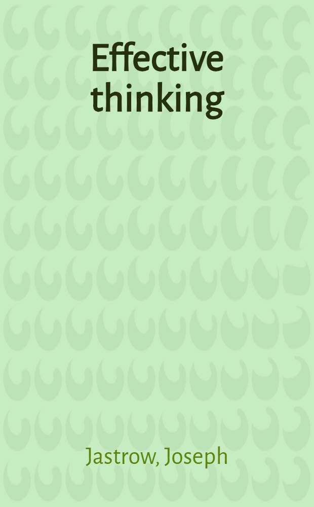 Effective thinking