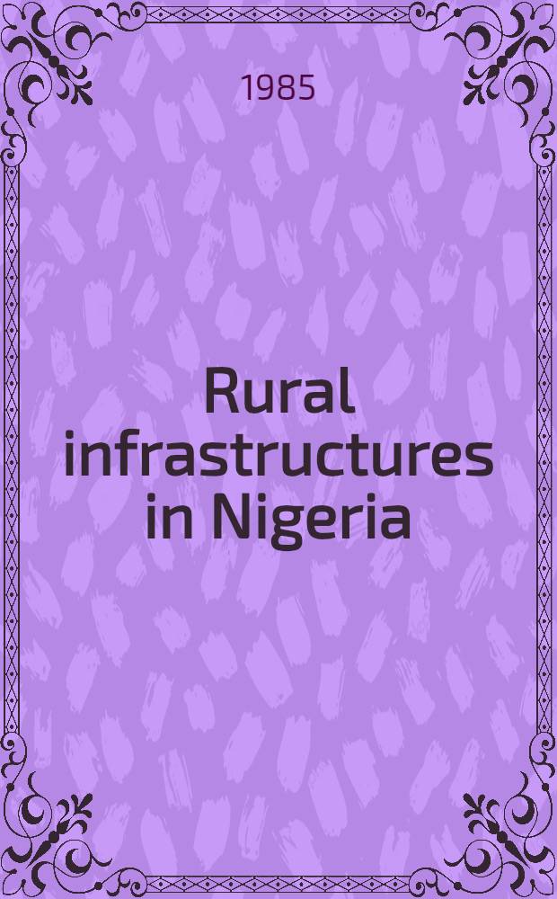 Rural infrastructures in Nigeria