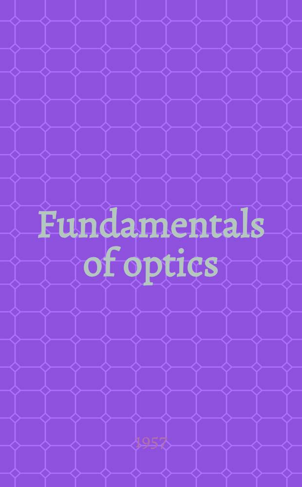 Fundamentals of optics