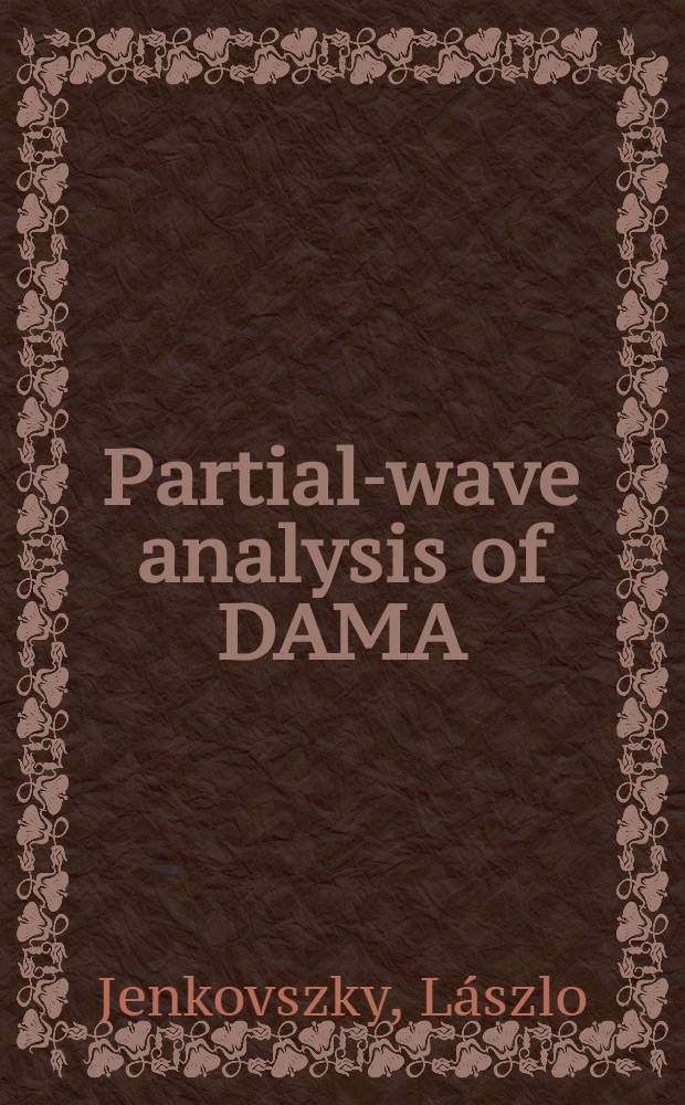Partial-wave analysis of DAMA