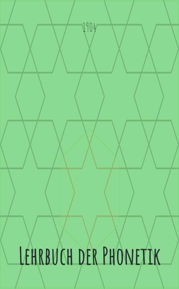 Lehrbuch der Phonetik