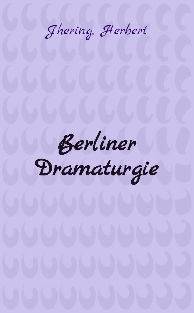 Berliner Dramaturgie