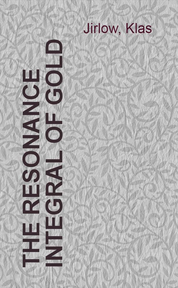 The resonance integral of gold