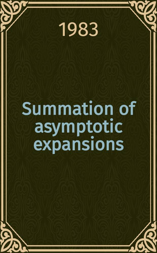 Summation of asymptotic expansions : The gx²*N-anharmonic oscillator