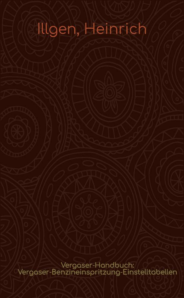 Vergaser-Handbuch : Vergaser-Benzineinspritzung-Einstelltabellen