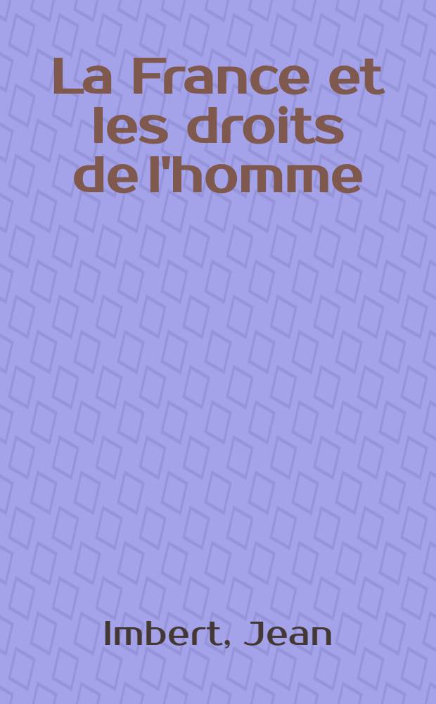 La France et les droits de l'homme