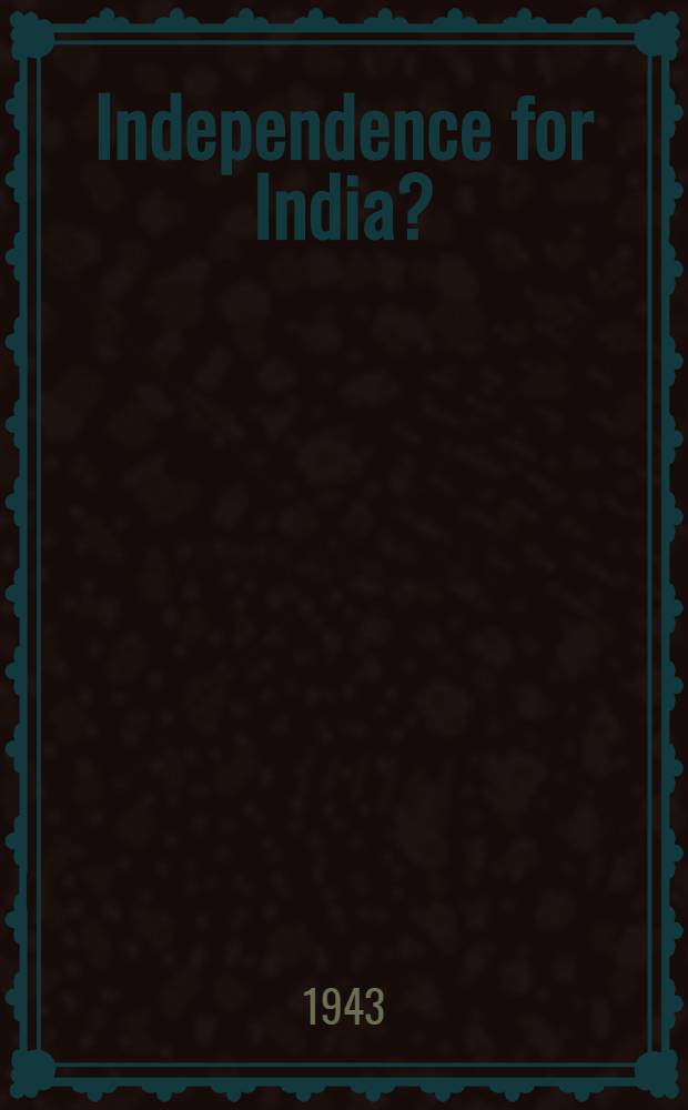 Independence for India?